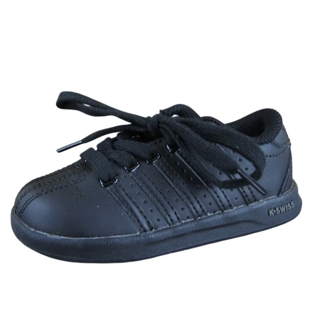 K Swiss Boys Sneaker Sz T 7 Medium Black Synthetic Lace Up